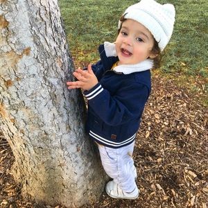 Janie and Jack Navy Blue Coat Boys 2T